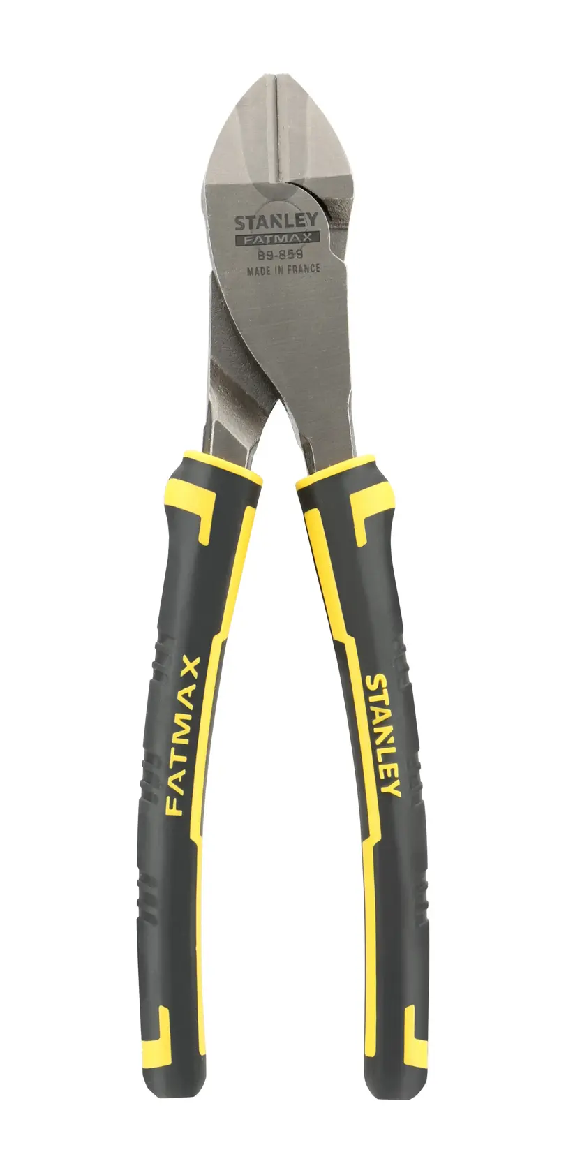 Stanley FatMax diagonal cutting pliers with black and yellow handles, model 0-89-859.