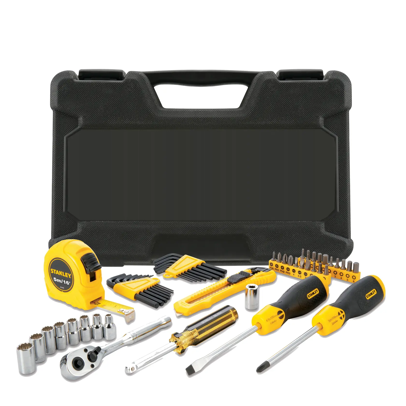 STMT0-74864 STANLEY 125PC Mixed Tool Set with Kitbox, main image.